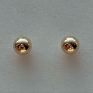 10k Gold Round Ball Stud Earrings